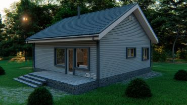Проект Проект KD-4: 84,6 м², 1-этажный, каркасный