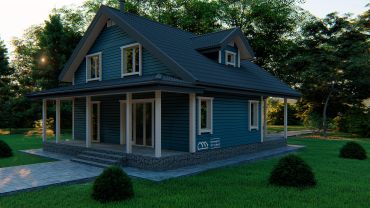 Проект Проект KDTM-3: 178,4 м², 2-этажный, каркасный