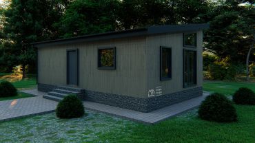 Проект Проект KD-5: 50,9 м², 1-этажный, каркасный