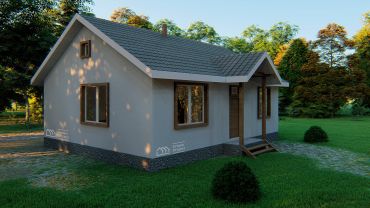 Проект Проект KD-2: 90 м², 1-этажный, каркасный