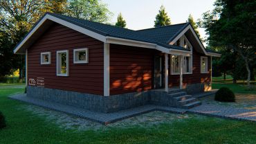 Проект Проект KD-9: 96,1 м², 1-этажный, каркасный