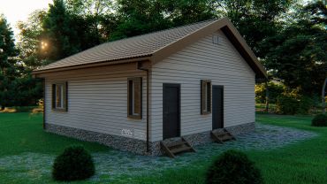 Проект Проект KD-3: 76,3 м², 1-этажный, каркасный
