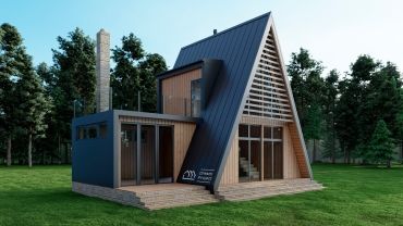Проект Проект KD-33: 72,9 м², 2-этажный, каркасный