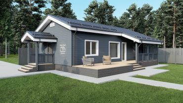 Проект Проект KDT-47: 91,5 м², 1-этажный, каркасный