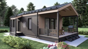 Проект Проект KDT-52: 74,7 м², 1-этажный, каркасный