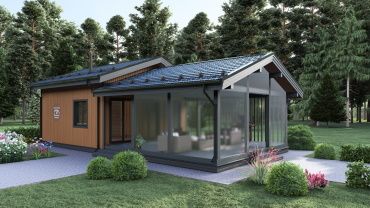 Проект Проект KDT-54: 75,87 м², 1-этажный, каркасный