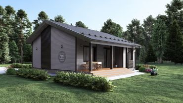 Проект Проект KDT-80: 94,7 м², 1-этажный, каркасный
