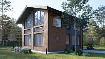 Проект Проект 2KD-11: 129,1 м², 2-этажный, каркасный