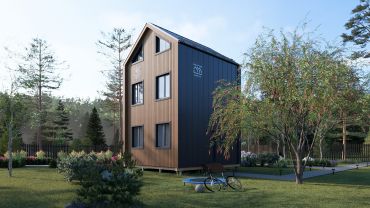 Проект Проект 3KD-1: 83,4 м², 3-этажный, каркасный